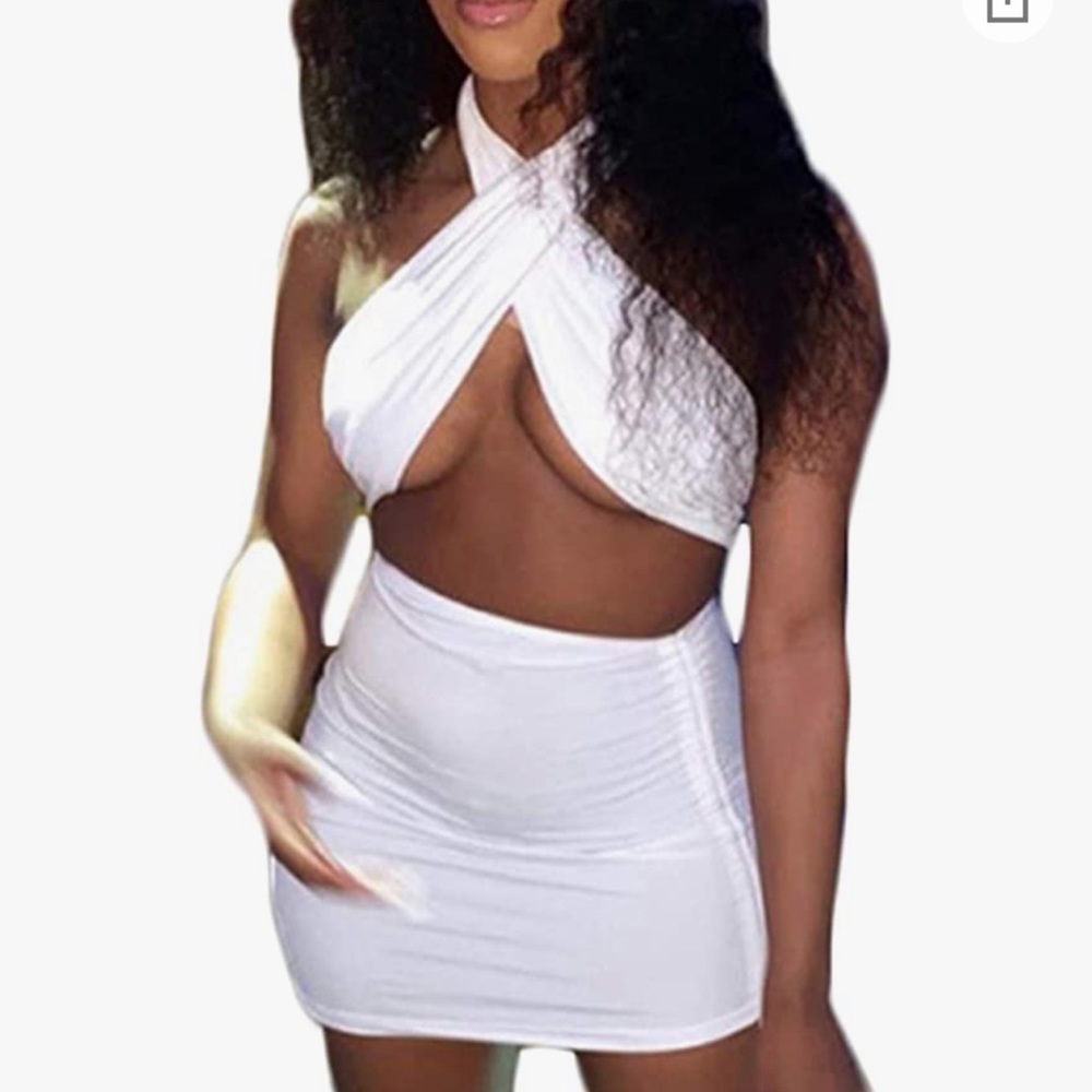 Criss cross mini dress